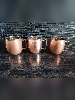 Copper Moscow Mule Mugs Set Of 3